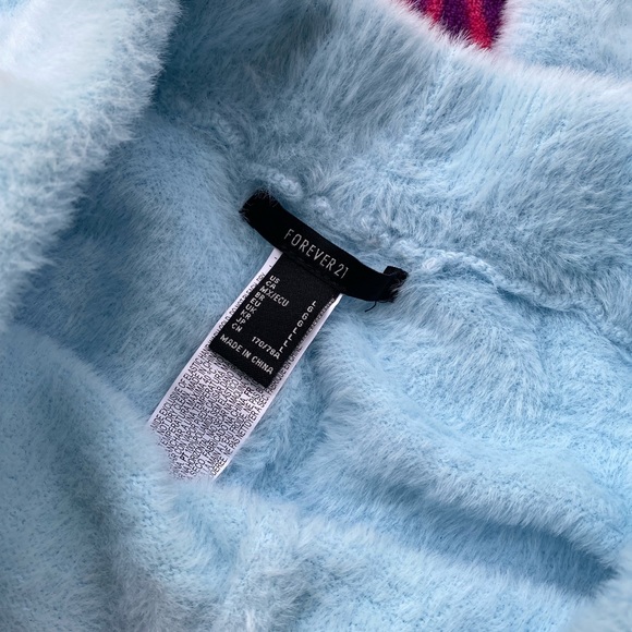 F21 baby blue fuzzy pants - Picture 6 of 8